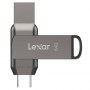Lexar | 2-in-1 Flash Drive | JumpDrive Dual Drive D400 | 64 GB | USB 3.1 | Grey - 2